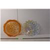Image 1 : Marigold Iris and Herringbone Cake Plate and Pastel Iridescent Cake Plate