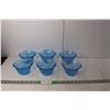 Image 1 : (6) Sapphire Blue Dessert Bowls, Some Chips- As Is