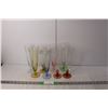 Image 1 : (8) Vintage Colored Parfait Style Glasses