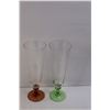 Image 2 : (8) Vintage Colored Parfait Style Glasses