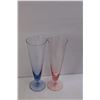 Image 3 : (8) Vintage Colored Parfait Style Glasses