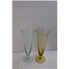 Image 4 : (8) Vintage Colored Parfait Style Glasses