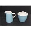 Image 4 : Mikasa Cera-Stone Tea Set Blue - Tea Pot, Cream and Sugar, (9) Cups and (6) Saucers