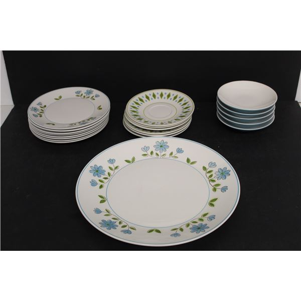 Mikasa Cera-Stone Dishes Charm 3032-B - Serving Plate, (8) Bread Plates, (6) Butter Plates, (6) Sauc