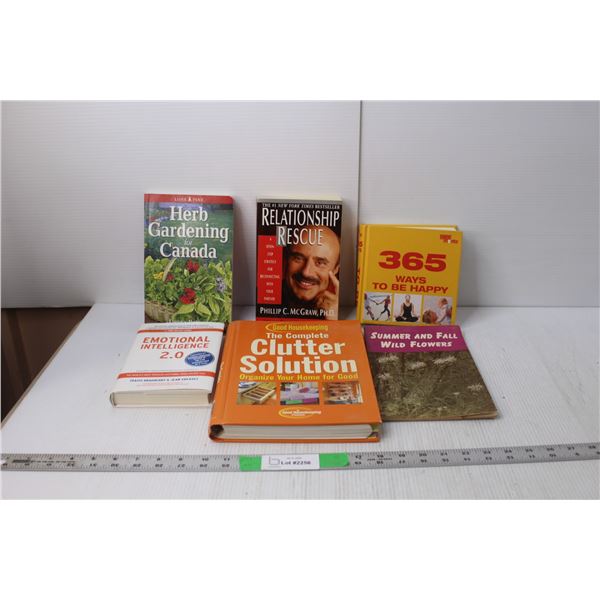 (6) Books- Dr. Phil, Gardening, Clutter Solutions, Misc.