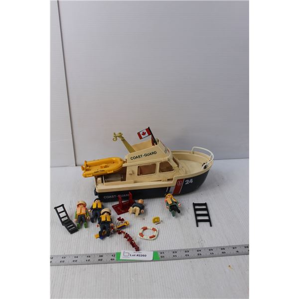 Vintage Playmobil Coast Guard Set- As Is