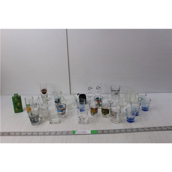 Shot Glasses & Miniature Flask- Ducks Unlimited, Hard Rock Hotel, Las Vegas, Misc.