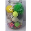 Image 4 : (2) Coconut Figurines- Storage Case, Coin Bank 9" Tall, Toys- Jacks, Golf Balls, Hockey Sack, Misc.