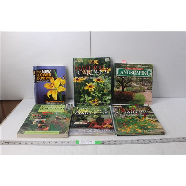 (6) Gardening Books- Landscaping, Misc.