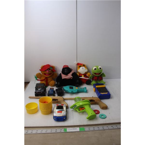 Vintage Toy Lot- Garfield, Sesame Street, Monkeys in a Barrel, Misc.