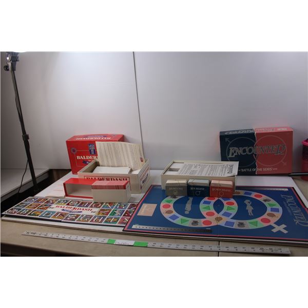 Encounter & Balderdash Board Games- As Is