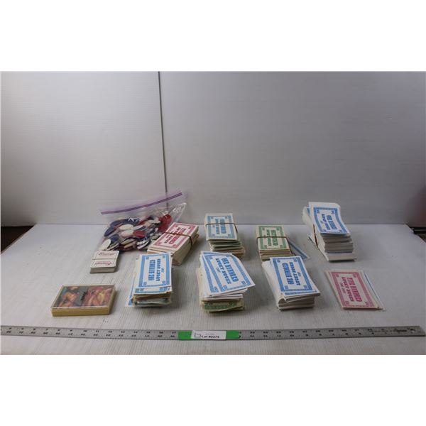 (3) Sets of Playing Cards, Poker Money and Chips