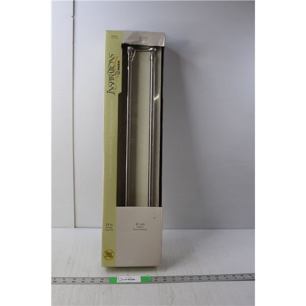 Moen Brushed Nickel 24 In. Double Towel Bar NIB