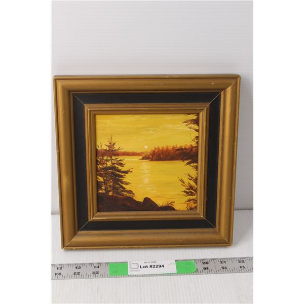Sunset Framed Wall Painting 9.75"