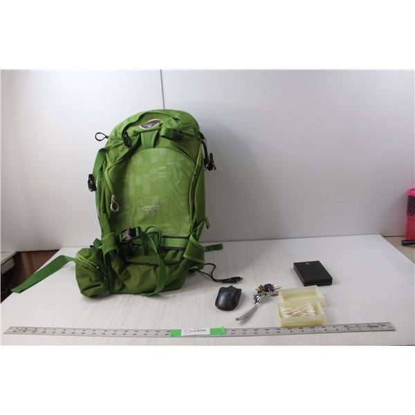 Osprey Kode 32 Backpack, Seagate External Hard drive, Misc.