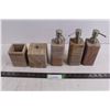 Image 1 : Earthenware Bathroom Amenities (Soap Dispensers, Tooth Brush Holder, Container)