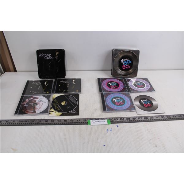 (2) Box Sets CD Collections (Johnny Cash, Hits of 50's & 60's)