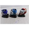 Image 2 : (3) NHL Mini Collectors Goalie Masks (Kirk McLean, Felix Potvin, Wade Flaherty)