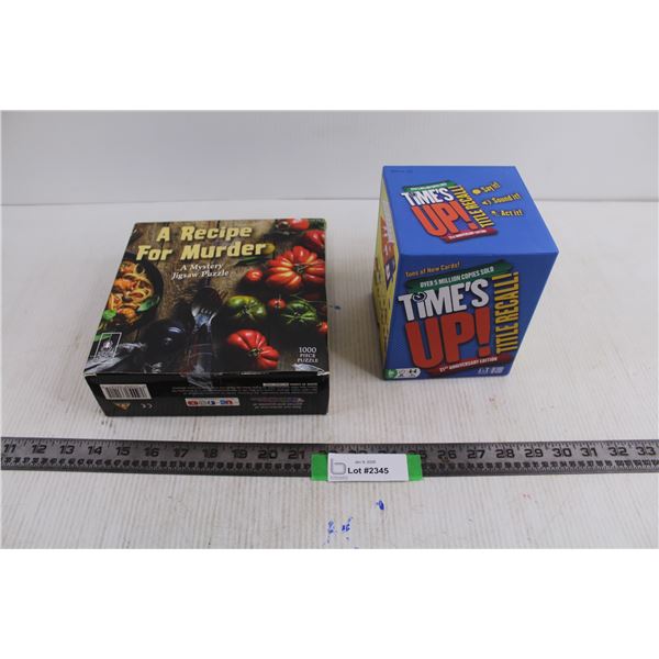 Jigsaw Puzzle "A Recipe For Murder", Board Game "Time's Up Titke Recall"