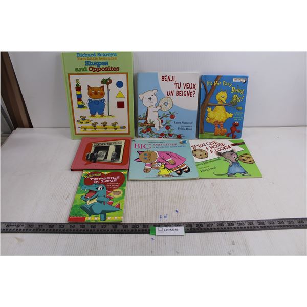 (7) Children's Books (Benji - French, Shapes & Opposites, Big & Little)