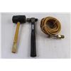 Image 2 : Rubber Mallet, Ball Peen Hammer, Compressor Hose - Unknown Length