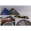 Image 2 : (4) Saw Blades (Hitachi, Diablo - NIB, Freud - NIB), Carpenter's Squares, Level, Stanley Hand Saw
