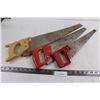 Image 1 : (3) Hand Saws - Blade Lengths 22", 18", 16"