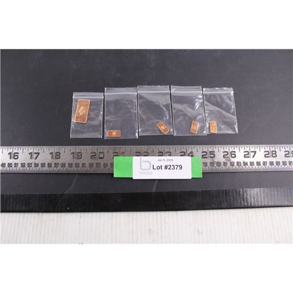 (5) Copper Ingots (Cannot Guarantee Authenticity)