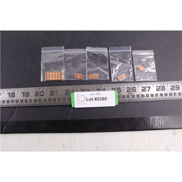 (5) Copper Ingots (Cannot Guarantee Authenticity)