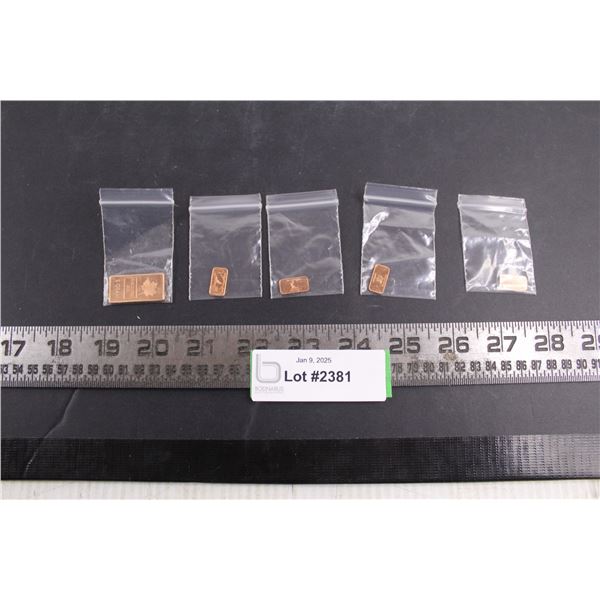 (5) Copper Ingots (Cannot Guarantee Authenticity)
