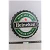 Image 1 : Heineken Bottle Cap Metal Wall Art - 16" Dia