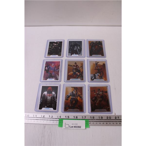 (9) Marvel Collector Cards in Protective Sleeves - Assorted