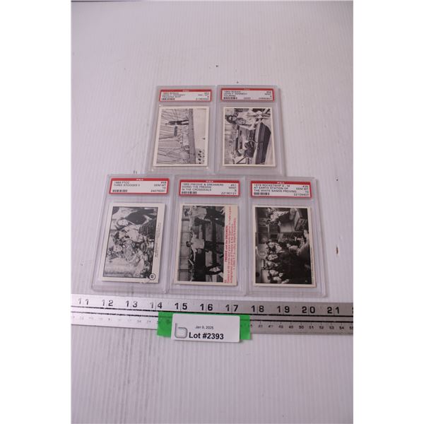 (5) Collector Cards: John F Kennedy, Three Stooges II, Freddie and the Dreamers, Rocketship X - Grad