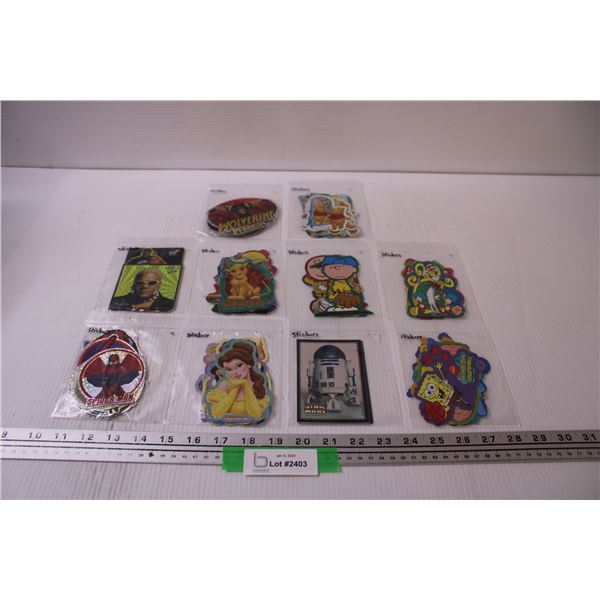 (10) Collector Sticker Sets: Marvel, Disney, WWF, Cat in the Hat, SpongeBob, Misc.