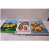 Image 1 : (3) Children's Board Puzzles: Care Bears, Barney, Muppet Babies