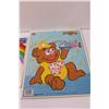 Image 4 : (3) Children's Board Puzzles: Care Bears, Barney, Muppet Babies