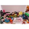 Image 3 : Lot: Children's McDonalds Toys, Wooden Toy, Misc. in Storage Container