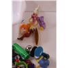 Image 4 : Lot: Children's McDonalds Toys, Wooden Toy, Misc. in Storage Container