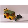 Image 1 : Teenage Mutant Ninja Turtles Van & Bike Toys - As Is