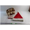 Image 1 : Wooden Christmas Basket, Let it Snow Hat and Christmas Napkins
