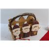 Image 2 : Wooden Christmas Basket, Let it Snow Hat and Christmas Napkins