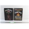 Image 1 : Jack Daniels and Welcome to Our Fire Pit Signs 12'' x 8''