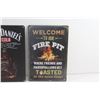 Image 2 : Jack Daniels and Welcome to Our Fire Pit Signs 12'' x 8''