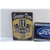 Image 2 : Chevrolet and Ford Genuine Parts Signs 12'' x 8''