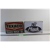 Image 1 : Texaco and Mack Signs 12'' x 8''
