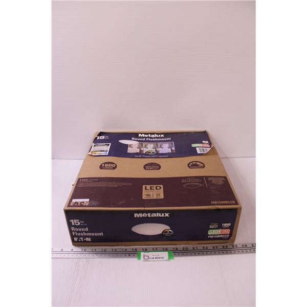 Eaton Metalux 15" Round LED Flush mount Ceiling Light Fixture - Appears NIB