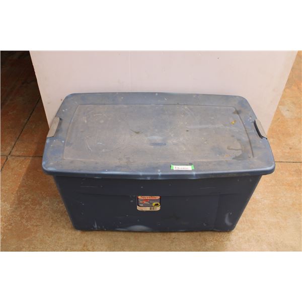 * Sterlite 45Gal Storage Tote w/ Lid & Wheels (Has Damage As Pictured)