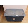 Image 1 : * Sterlite 45Gal Storage Tote w/ Lid & Wheels (Has Damage As Pictured)