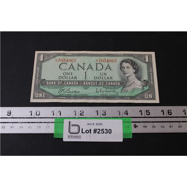Canadian One Dollar Bill - 1954