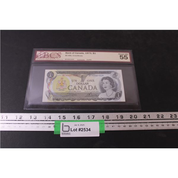 Canadian One Dollar Bill - 1973